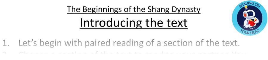 Teaching slides - The Beginnings of the Shang Dynasty - Inference Focus