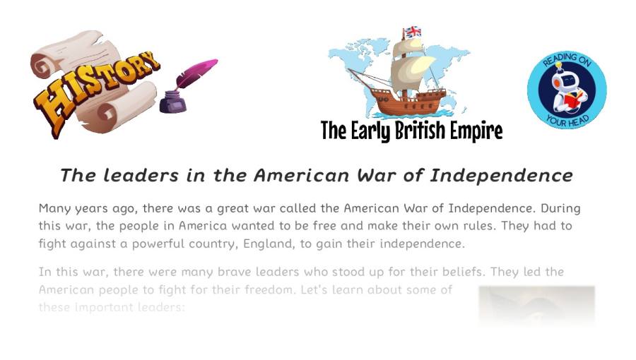 The leaders in the American War of Independence