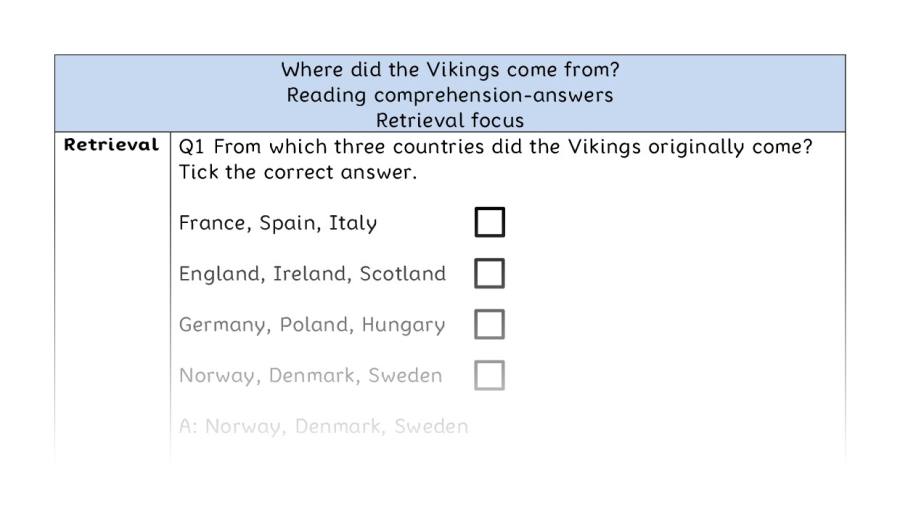 Reading comprehension - retrieval - Where did the Vikings come from - answers