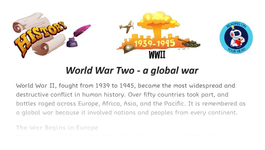 World War Two - a global war - condensed version