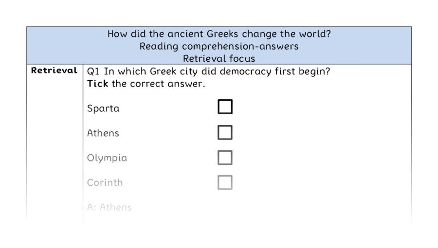 Reading comprehension - retrieval-How did the ancient Greeks change the world - answers