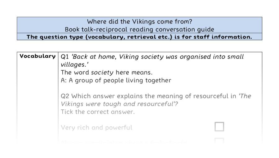 Reciprocal reading - VRSIPE - Where did the Vikings come from