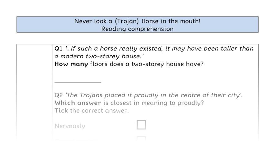 Reading comprehension - VRSIPE - Never look a (Trojan) Horse in the mouth!