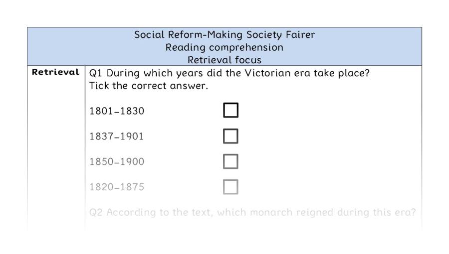 Reading comprehension - retrieval - Social Reform-Making Society Fairer