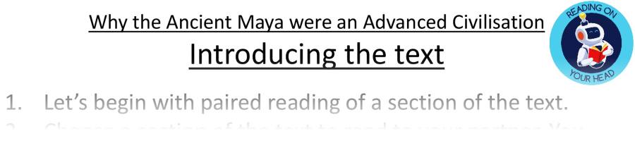 Teaching slides - Why the Ancient Maya were an Advanced Civilisation - VRSIPE Focus