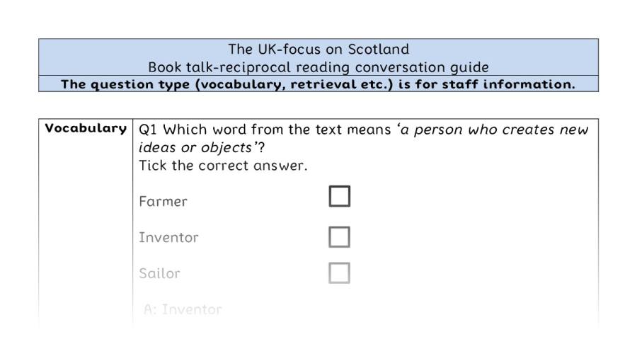 Reciprocal reading - VRSIPE - The UK-focus on Scotland