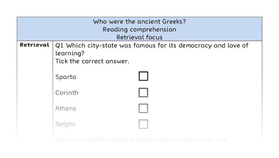 Reading comprehension - retrieval - Who were the ancient Greeks