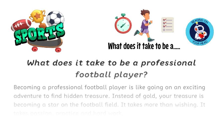 What does it take to be a professional football player - condensed