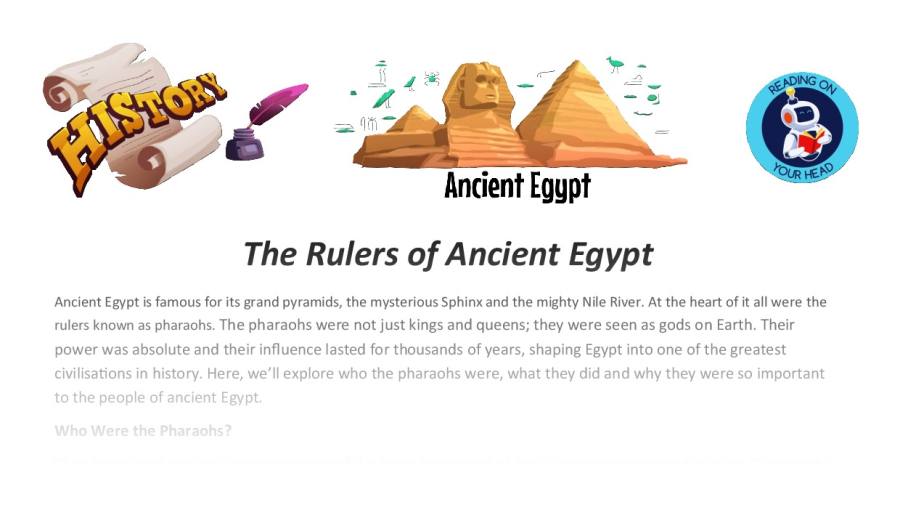 The Rulers of Ancient Egypt