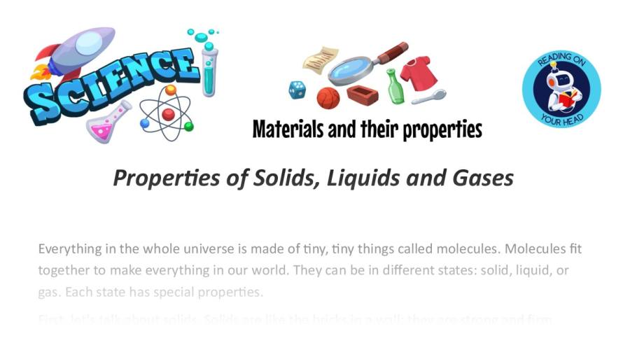 Properties of Solids Liquids and Gases