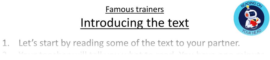 Teaching slides vocabulary - Famous trainers