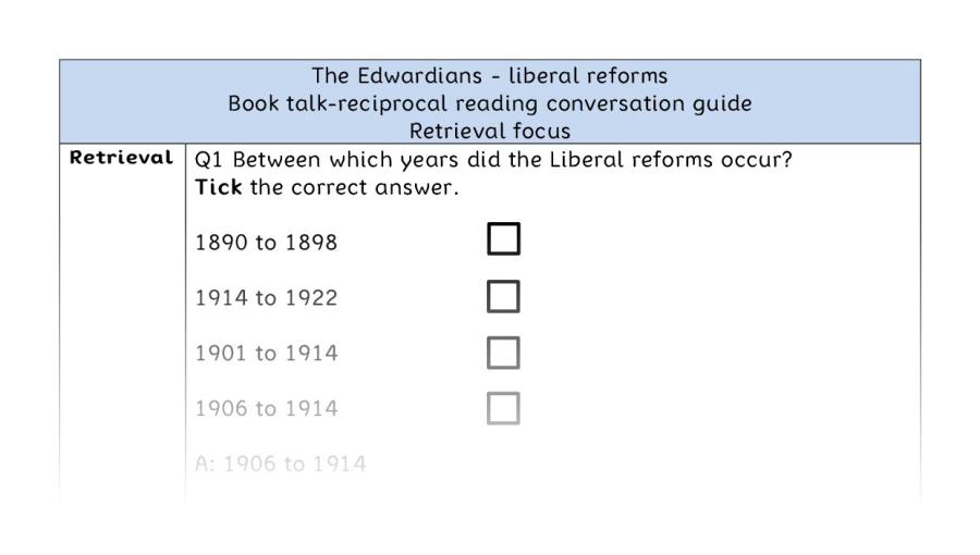 Reciprocal - retrieval - The Edwardians - liberal reforms
