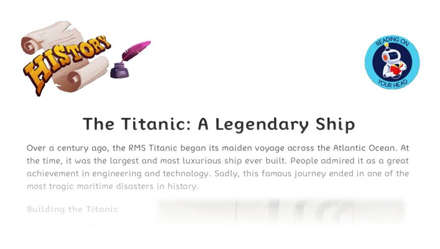 The Titanic A Legendary Ship - condensed version