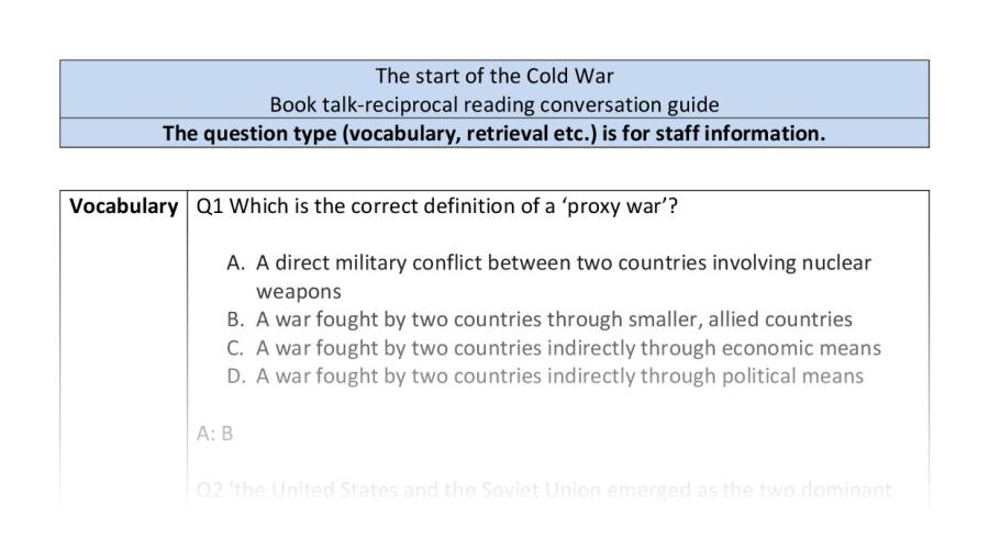 Reciprocal-VRSIPE-The start of the cold war