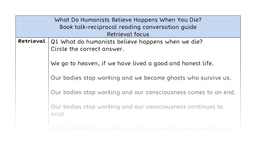 Reciprocal - retrieval - What Do Humanists Believe Happens When You Die