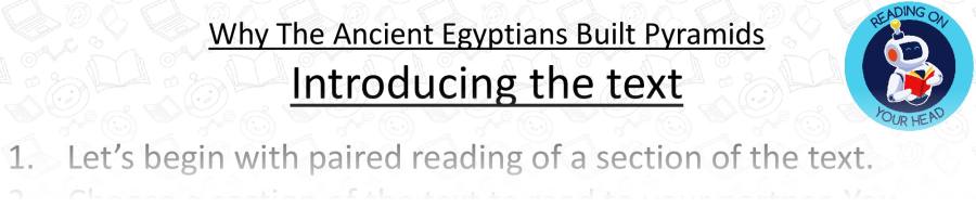 Why The Ancient Egyptians Built Pyramids - Teaching Slides - VRSIPA Focus