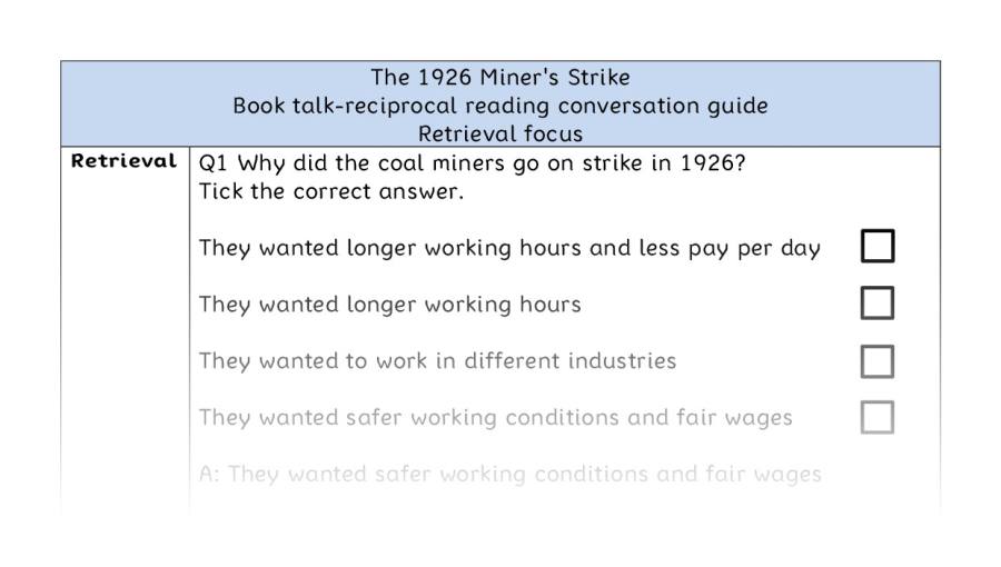 Reciprocal reading - retrieval - The 1926 Miners Strike