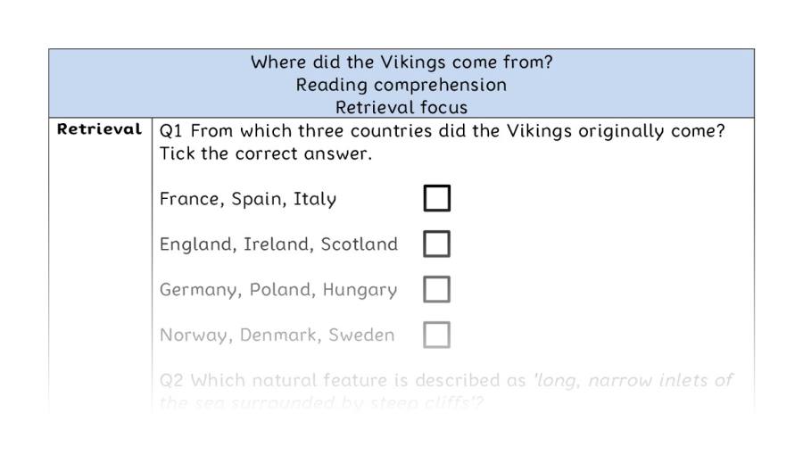 Reading comprehension - retrieval - Where did the Vikings come from