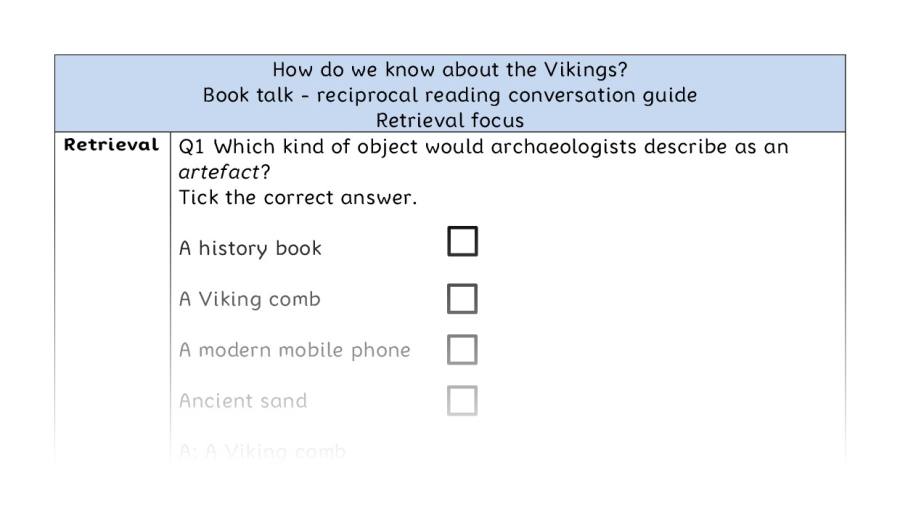 Reciprocal reading - retrieval - How do we know about the Vikings