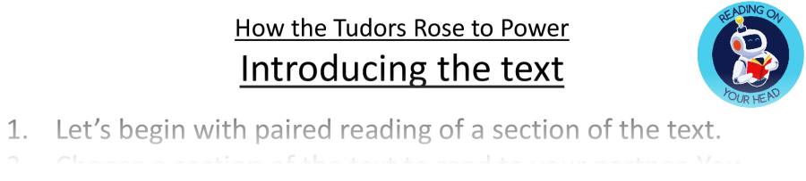 Teaching slides - How the Tudors Rose to Power - VRSIPE Focus