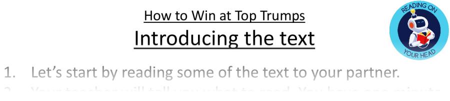 Teaching slides VRSIPE - How to Win at Top Trumps