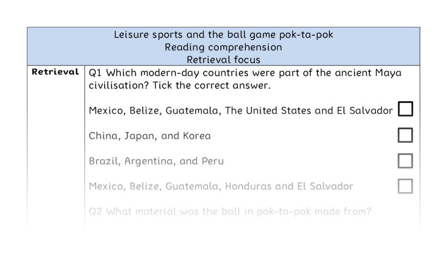 Reading comp-retrieval-Leisure sports and pok-ta-pok