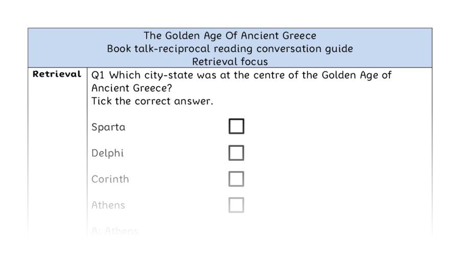 Reciprocal reading - retrieval - The Golden Age Of Ancient Greece