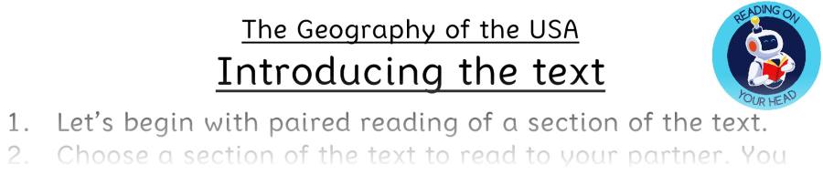 Teaching slides - The Geography of the USA - VRSIPE Focus