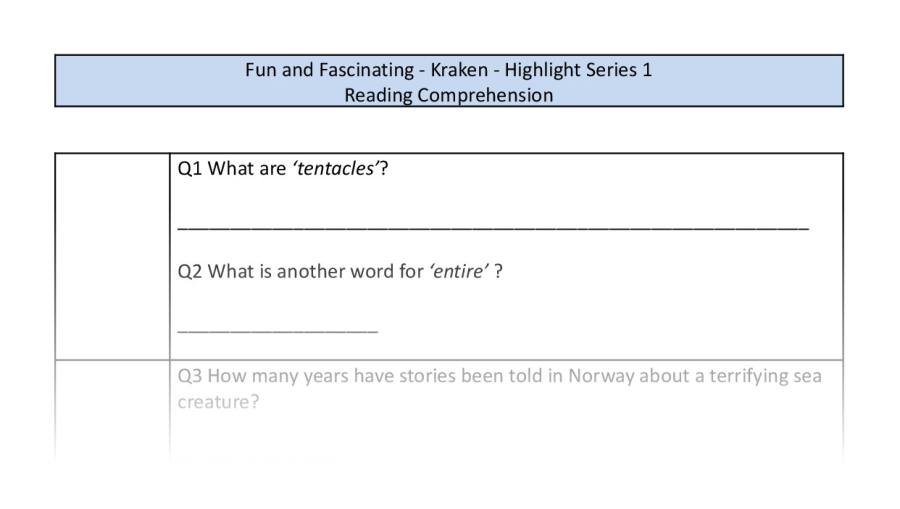 Reading Comprehension-Kraken-VRSIPE