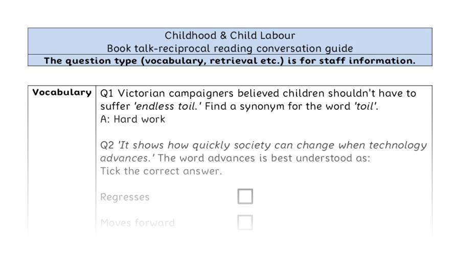 Reciprocal reading - VRSIPE - Childhood & Child Labour