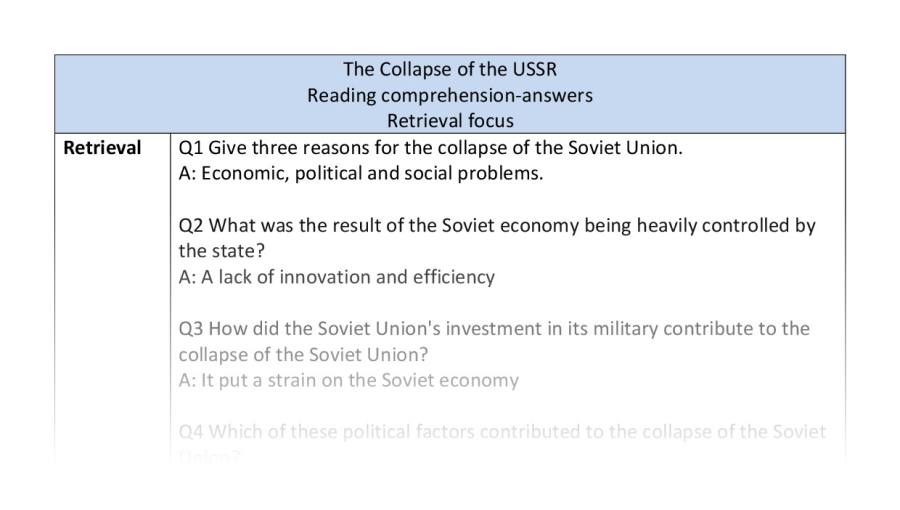 Reading comp-retrieval-The Collapse of the USSR