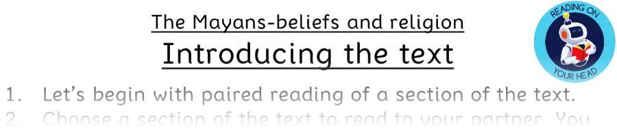 Teaching slides vocabulary - The Mayans-beliefs and religion