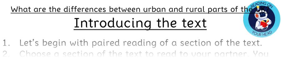 Teaching slides - What are the differences between urban and rural parts of the UK - Retrieval Focus