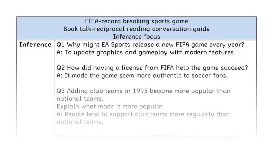 Reciprocal-inference-FIFA-record breaking sports game