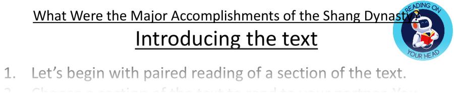 Teaching slides - What Were the Major Accomplishments of the Shang Dynasty - Inference Focus