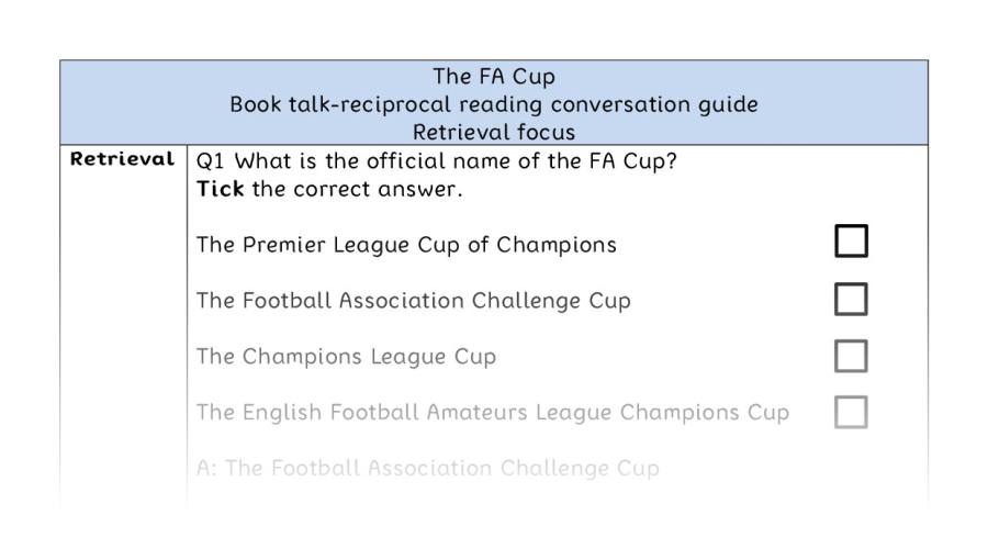 Reciprocal reading- retrieval - The FA Cup