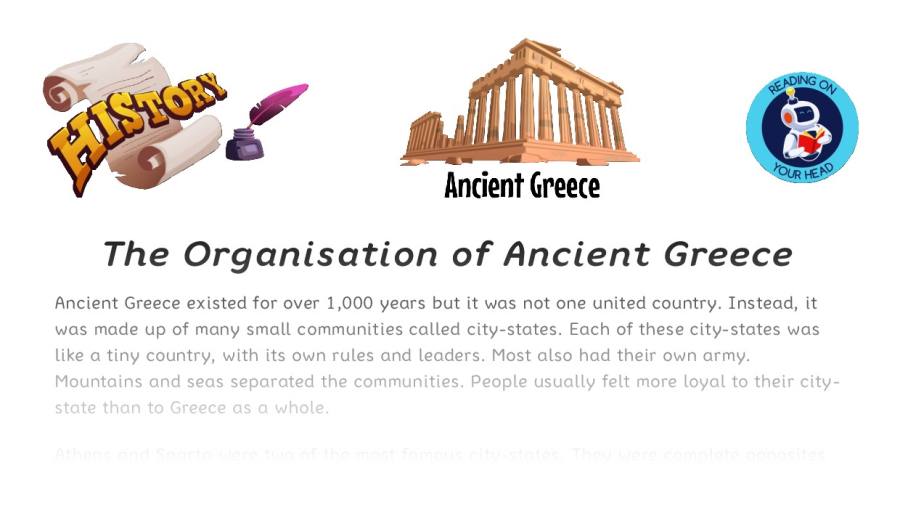The Organisation of Ancient Greece