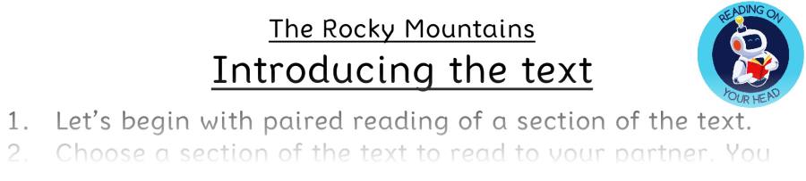 Teaching slides vocabulary-The Rocky Mountains