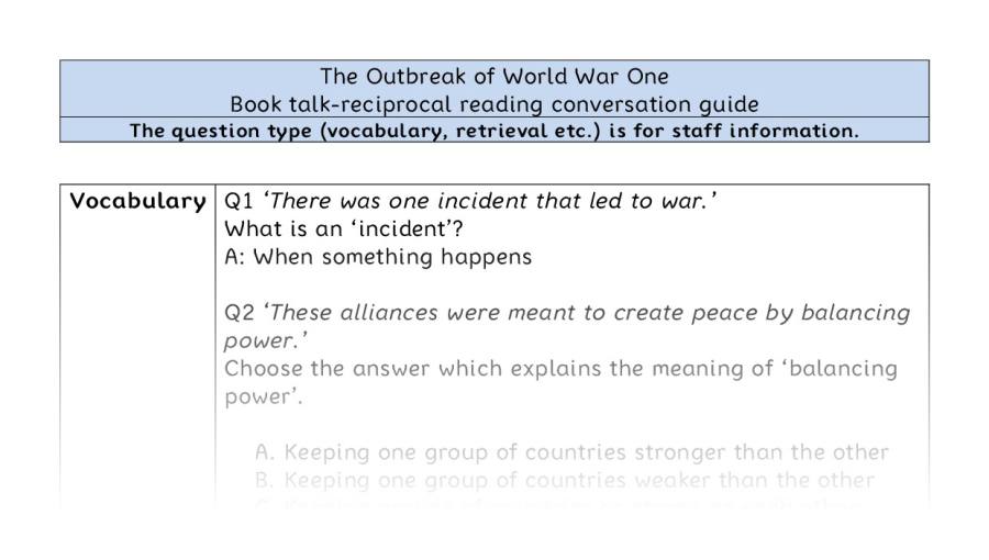 Reciprocal-VRSIPE-The Outbreak of World War One