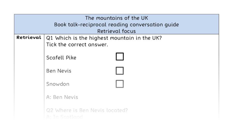 Reciprocal reading - retrieval - The mountains of the UK