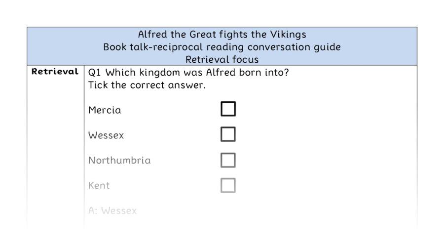 Reciprocal reading - retrieval - Alfred the Great fights the Vikings