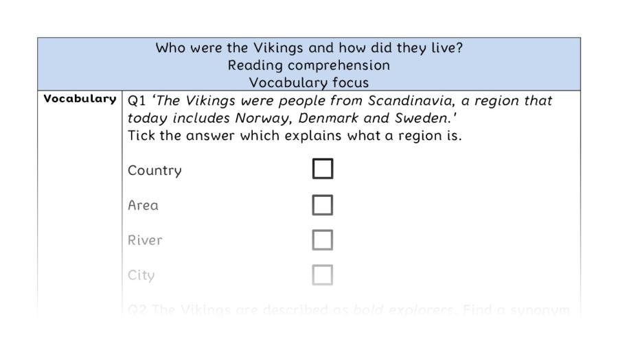 Comprehension - vocabulary - Who were the Vikings and how did they live