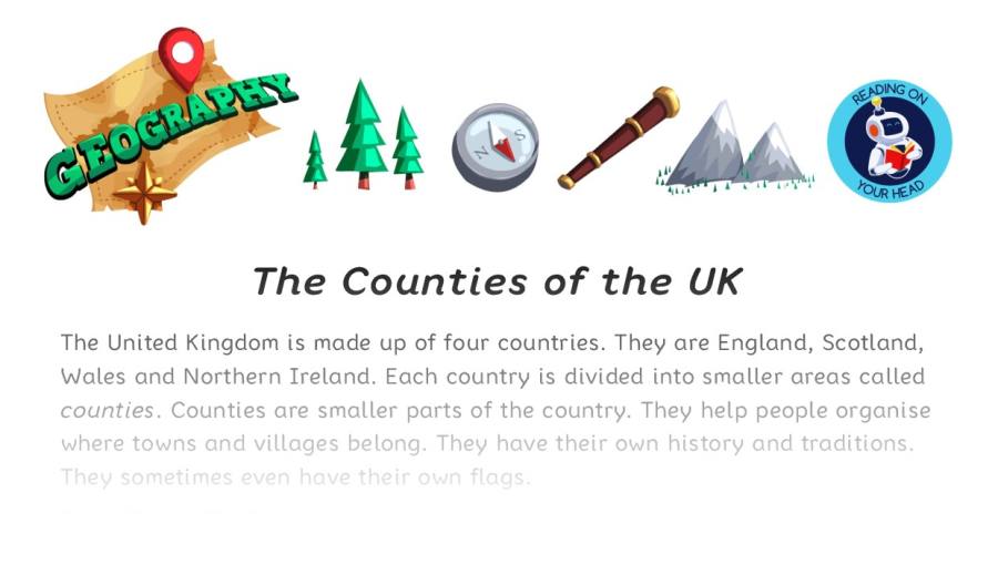 The Counties of the UK inc map