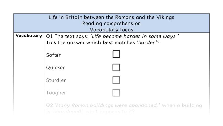 Reading comp-vocabulary-Life in Britain between the Romans and the Vikings