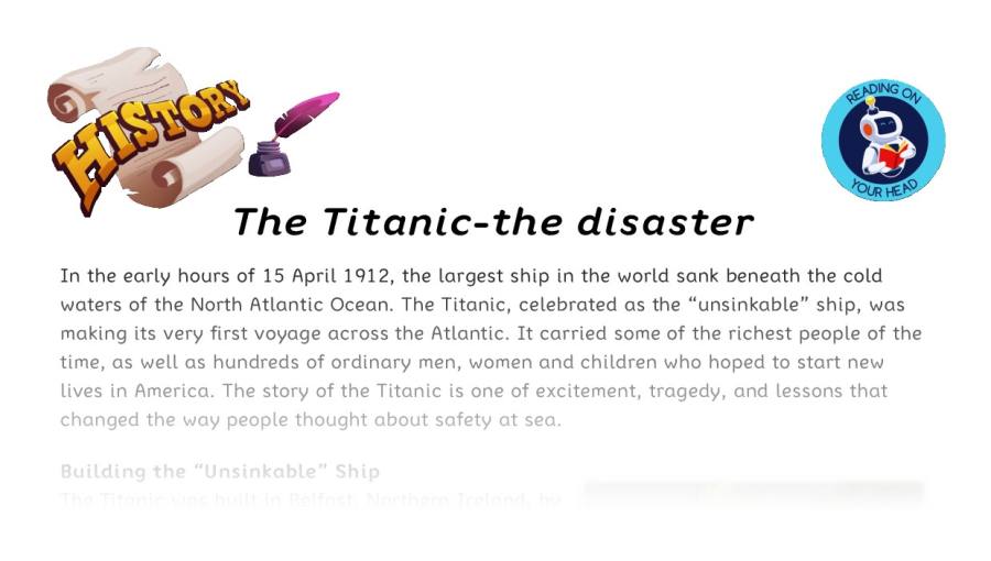 The Titanic-the disaster