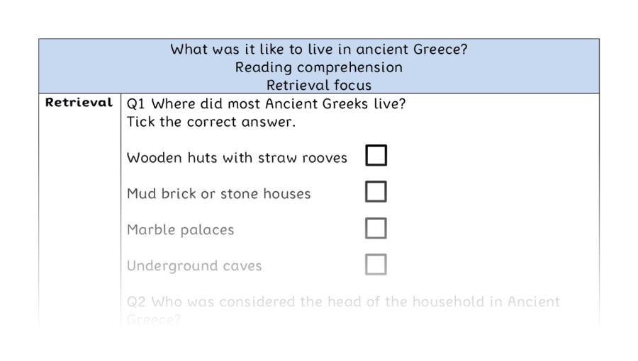 Reading comprehension - retrieval - What was it like to live in ancient Greece