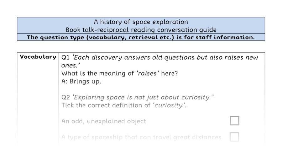 Reciprocal reading - VRSIPE - A history of space exploration