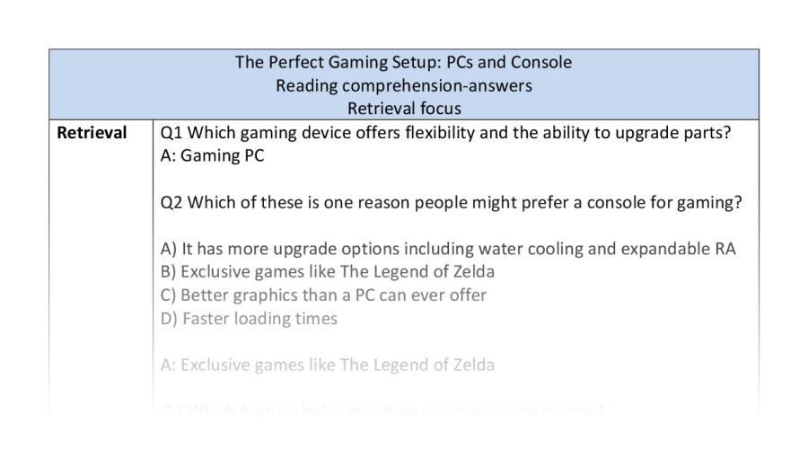 Reading comp-retrieval-The Perfect Gaming Setup PCs and Console - answers