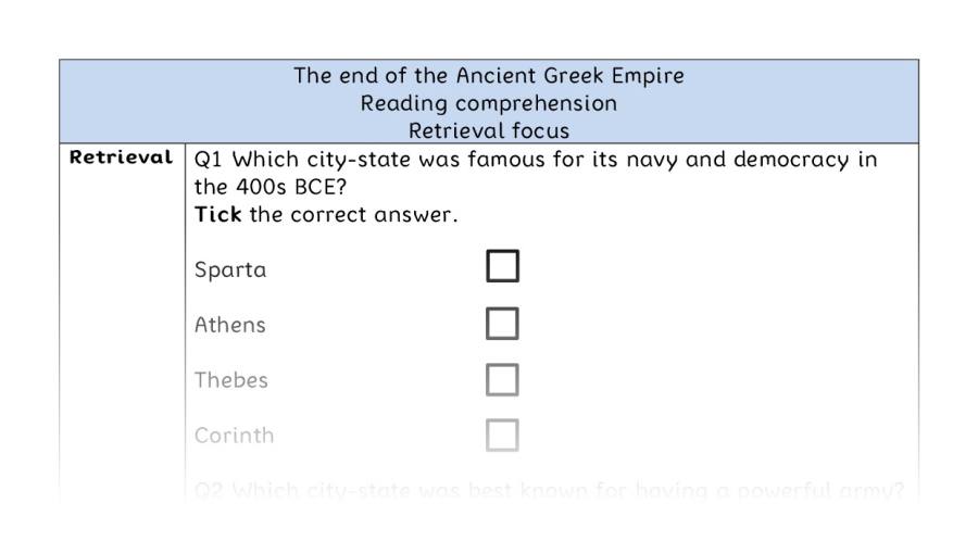 Reading comprehension - retrieval - The end of the Ancient Greek Empire