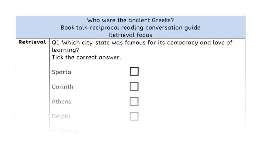 Reciprocal reading - retrieval - Who were the ancient Greeks